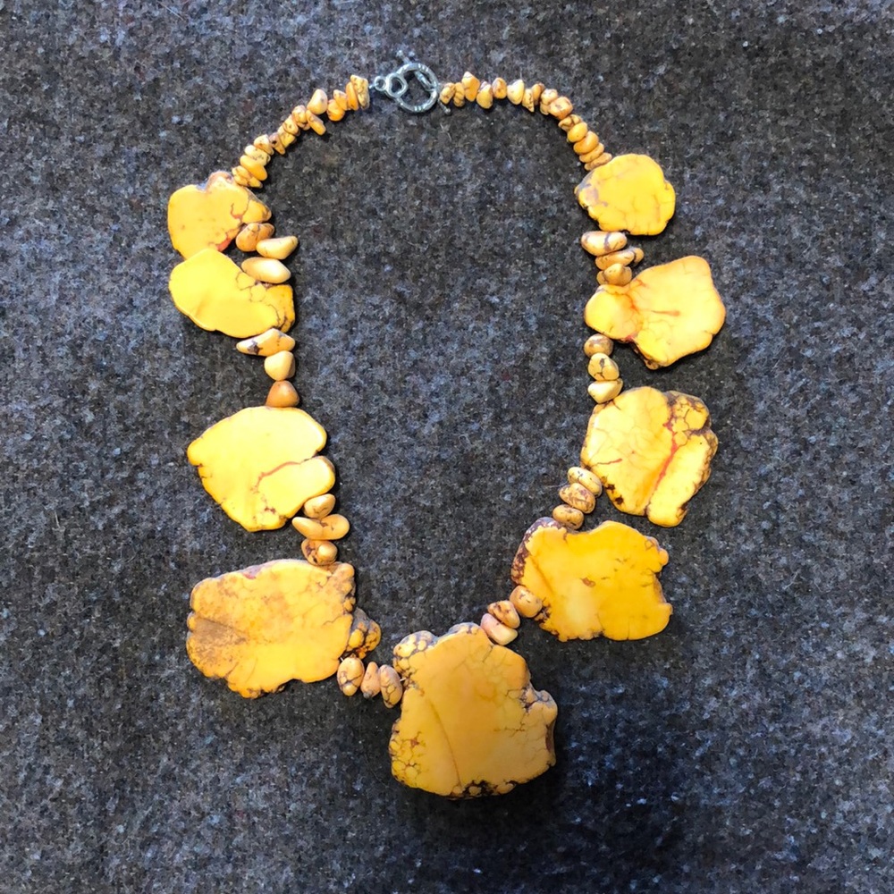 Orange stone necklace